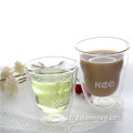 Tasse à café en verre borosilicaté transparent Hademade
